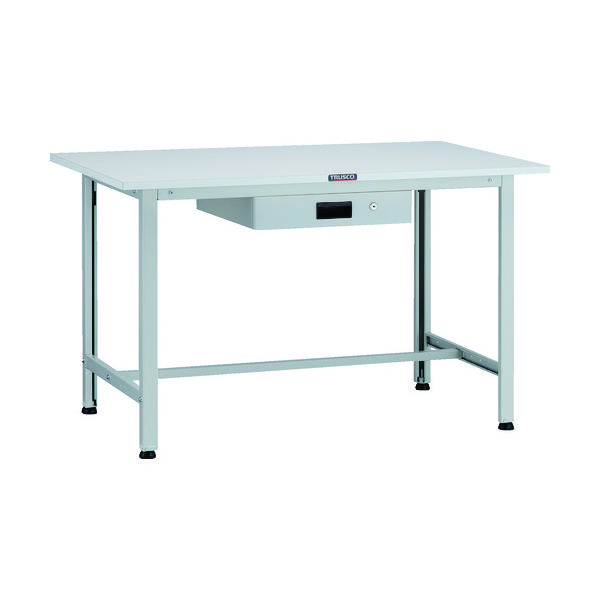 TRUSCO 軽荷重作業台(200kg)AO型 1200X750XH740 薄型1段引出付 ホワイト色 AO-1275UDK1 1台（直送品）