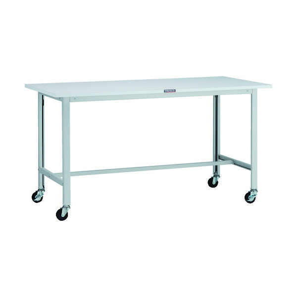TRUSCO 軽荷重作業台(100kg)AO型 1500X600XH809 φ75キャスター付 ホワイト色 AO-1560C75 1台（直送品）