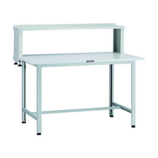 TRUSCO 軽荷重作業台(200kg)AO型 1200X750XH1044(全高) 上棚付 ホワイト色 AO-1275YURB 1台（直送品）
