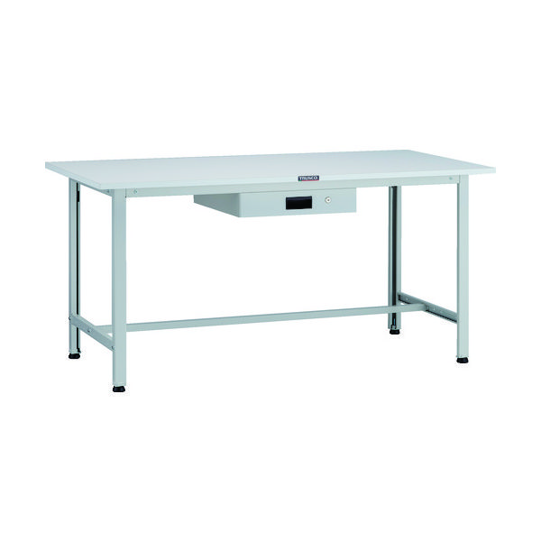TRUSCO 軽荷重作業台(200kg)AO型 1500X600XH740 薄型1段引出付 ホワイト色 AO-1560UDK1 1台（直送品）