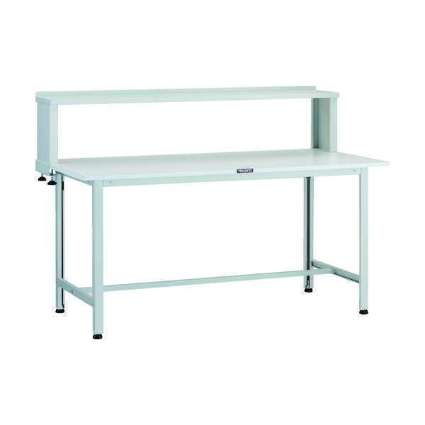 TRUSCO 軽荷重作業台(200kg)AO型 1500X600XH1044(全高) 上棚付 ホワイト色 AO-1560YURB 1台（直送品）