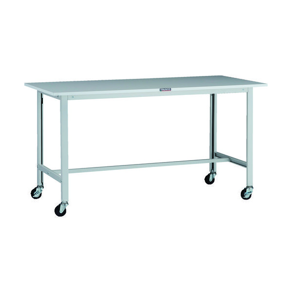 TRUSCO 軽荷重作業台(100kg)AO型 1500X600XH808 φ75キャスター付 ホワイト色 AOR-1560C75 1台（直送品）