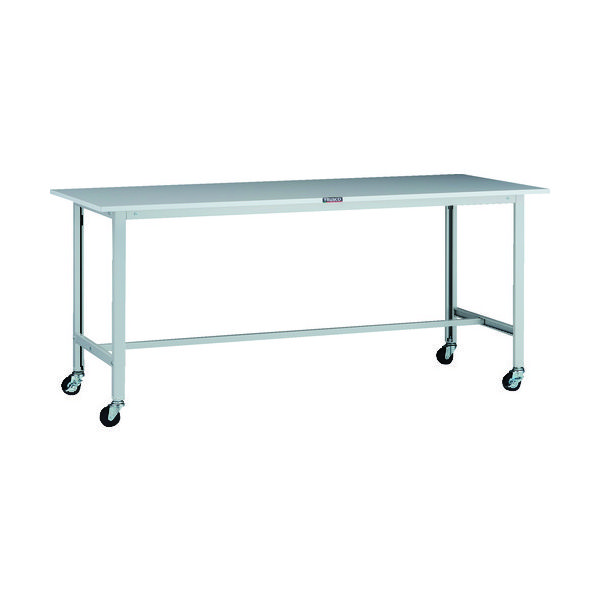 TRUSCO 軽荷重作業台(100kg)AO型 1800X600XH808 φ75キャスター付 ホワイト色 AOR-1860C75 1台（直送品）