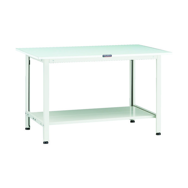 TRUSCO 軽荷重作業台(200kg)AO型 1200X750XH740 下棚2枚付 ホワイト色 AOR-1275LT2 1台（直送品）