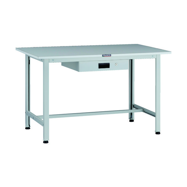 TRUSCO 軽荷重作業台(200kg)AO型 1200X600XH740 薄型1段引出付 ホワイト色 AOR-1260UDK1 1台（直送品）