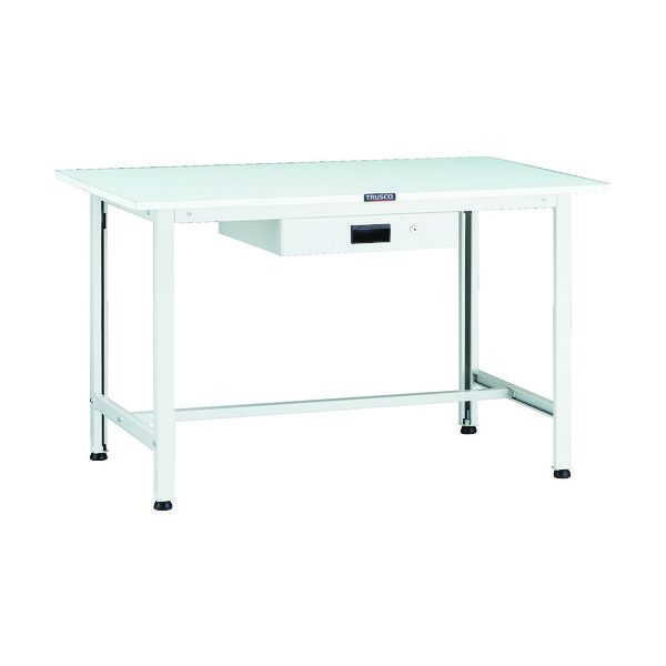 TRUSCO 軽荷重作業台(200kg)AO型 1200X750XH740 薄型1段引出付 ホワイト色 AOR-1275UDK1 1台（直送品）