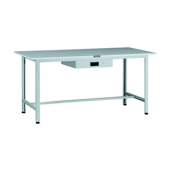 TRUSCO 軽荷重作業台(200kg)AO型 1500X600XH740 薄型1段引出付 ホワイト色 AOR-1560UDK1 1台（直送品）