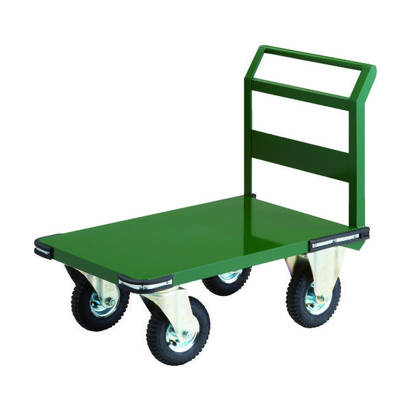 トラスコ中山 TRUSCO 鋼鉄製運搬車 900X600 プレス製空気入タイヤ