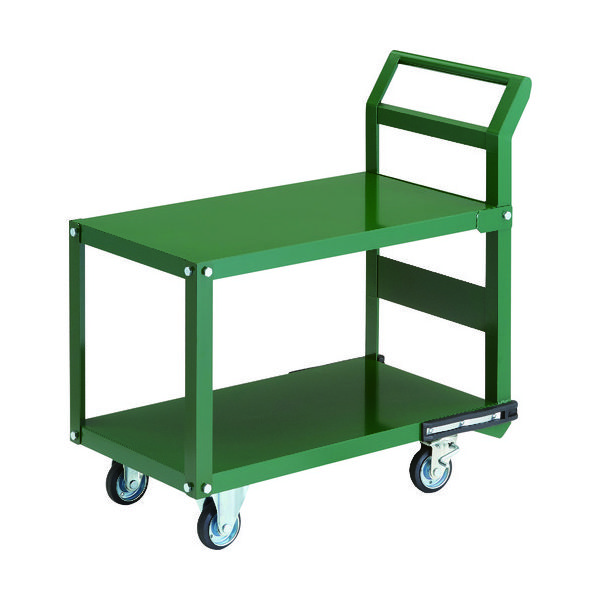 トラスコ中山 TRUSCO 鋼鉄製運搬車 800X450 片袖2段型 ハンドル側自在タイプ プレス車 PH-32R 1台 149-5866（直送品）