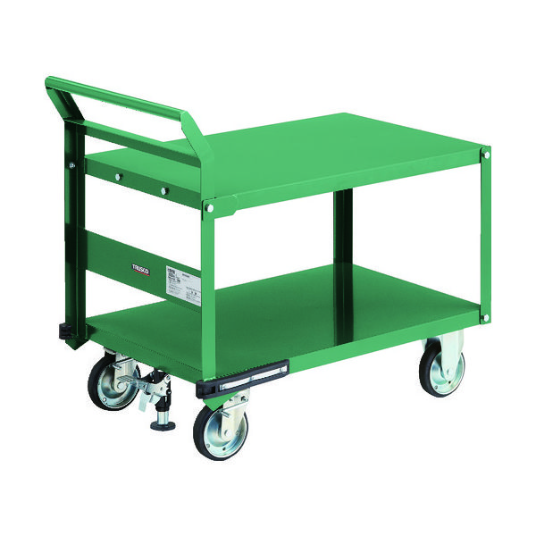 トラスコ中山 TRUSCO 鋼鉄製運搬車 900X600 片袖2段型 ハンドル側自在タイプ プレス車 Lストッパー付 PH-22RSS 1台（直送品）