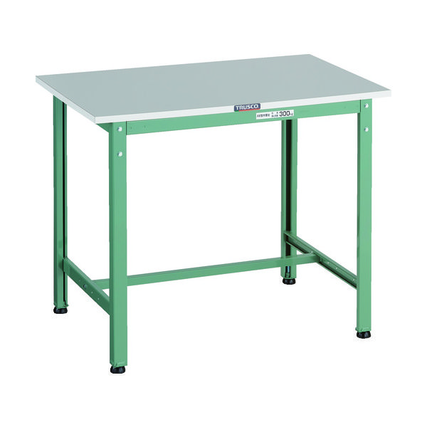 TRUSCO 軽荷重作業台(300kg)RAE2型 RoHS2対応天板 900X450XH740 グリーン色 RAE2-0945 1台（直送品）