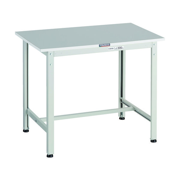 TRUSCO 軽荷重作業台(300kg)RAE2型 RoHS2対応天板 900X600XH740 ホワイト色 RAE2-0960 W 1台（直送品）
