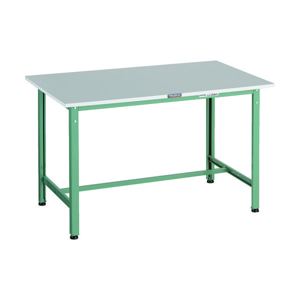 TRUSCO 軽荷重作業台(300kg)RAE2型 RoHS2対応天板 1200X750XH740 グリーン色 RAE2-1200 1台（直送品）