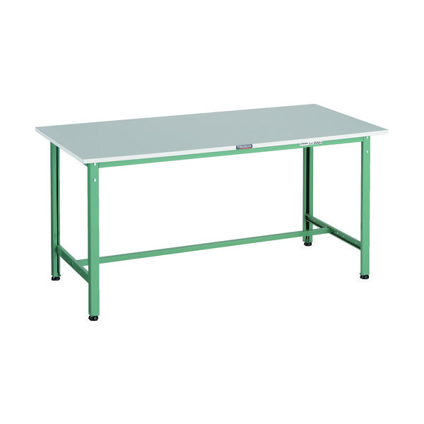 TRUSCO 軽荷重作業台(300kg)RAE2型 RoHS2対応天板 1500X600XH740 グリーン色 RAE2-1560 1台（直送品）