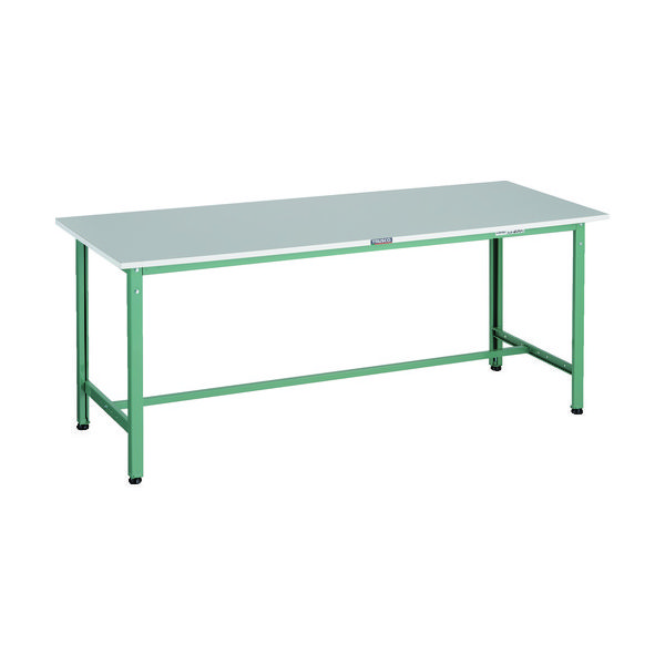 TRUSCO 軽荷重作業台(300kg)RAE2型 RoHS2対応天板 1800X600XH740 グリーン色 RAE2-1860 1台（直送品）