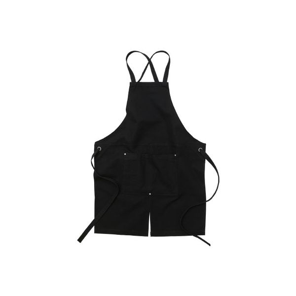 キャブ United Athle（ユナイテッドアスレ） 1384-01 キャンバスエプロン クロスタイプブラック 1包（3枚入）（直送品）