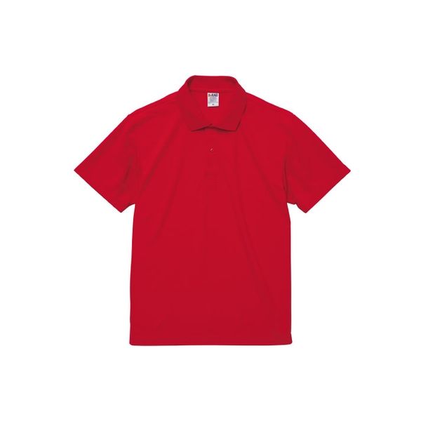 キャブ United Athle（ユナイテッドアスレ） 2020-01 ポロシャツ レッド S 1包（3枚入）（直送品）