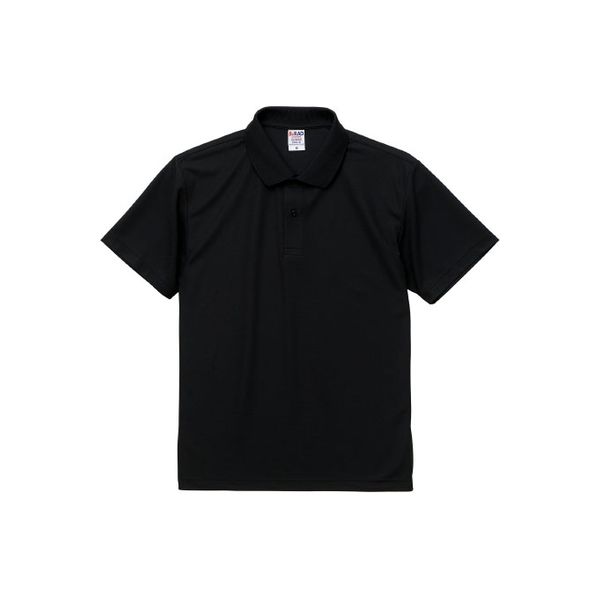 キャブ United Athle（ユナイテッドアスレ） 2020-01 ポロシャツ ブラック L 1包（3枚入）（直送品）
