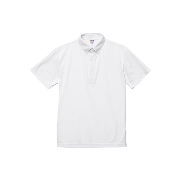 キャブ United Athle（ユナイテッドアスレ） 2022-01 ポロシャツボタンダウン ホワイト S 1包（3枚入）（直送品）