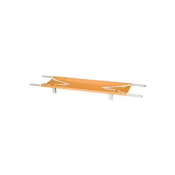 弥生堂製作所 アルミ製カラー担架 オレンジ グリップ伸縮式 足付 YS-40-A-T（直送品）