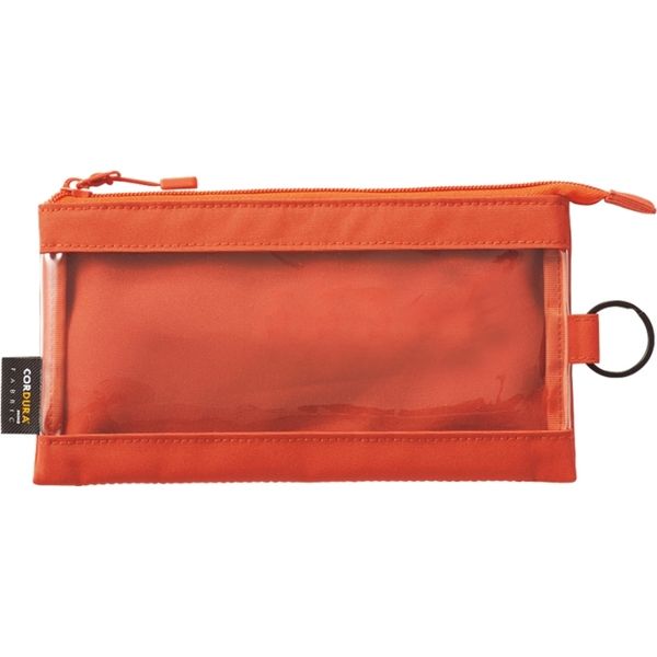 リヒトラブ SMART FIT クリヤーケース ペンサイズ オレンジ F7571-4（直送品）