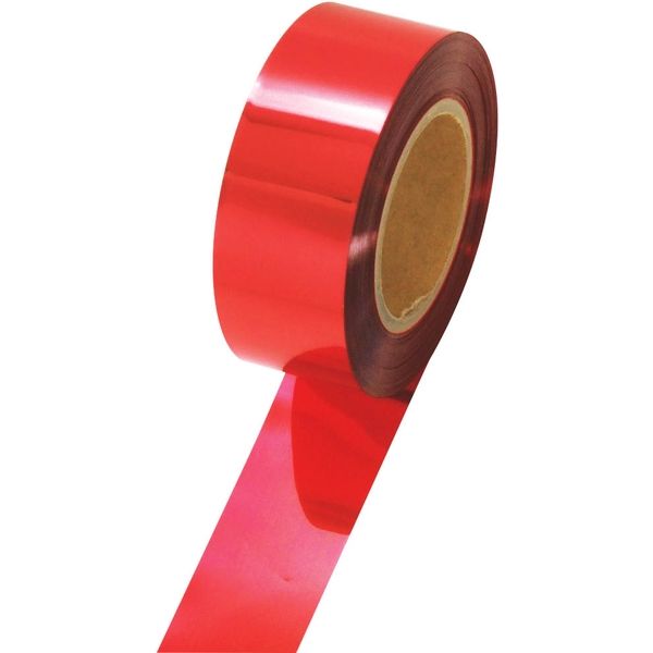 ササガワ メッキテープ 赤 50mm幅×200m 40-4276 1個袋入（取寄品）
