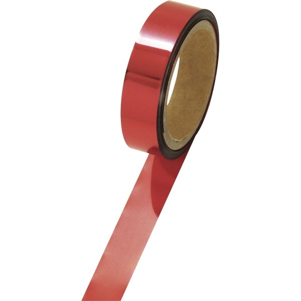 ササガワ メッキテープ 赤 25mm幅×50m 40-4486 1個袋入（取寄品）
