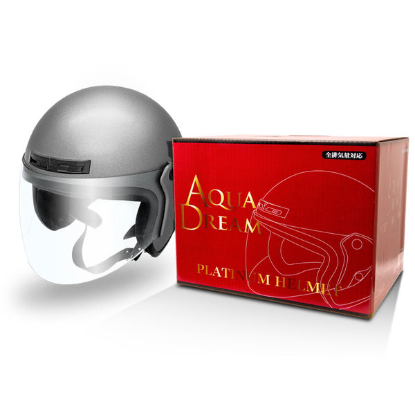 【二輪車・バイク用ヘルメット】アクアドリーム（AquaDream） オープンフェイスヘルメットガンメタ AD-OF200-GM 1個（直送品）