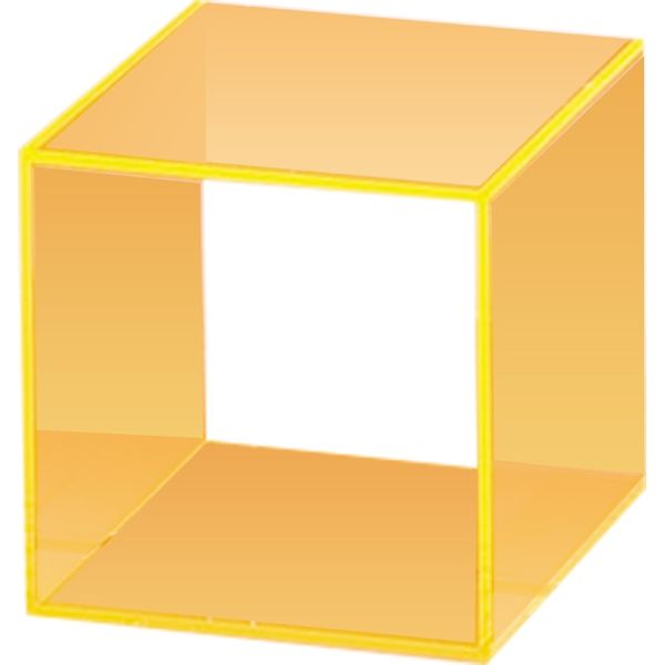 KMA 4面体200角サイコロ3T蛍光オレンジ1台入 アクリルBOX 021