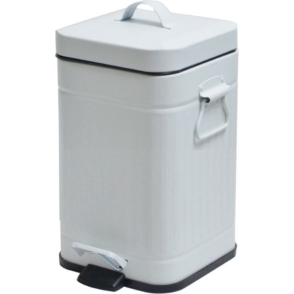 bcl Galva ダストボックス スクエア ペダル式ゴミ箱 12L マットホワイト 8793 1個（直送品）