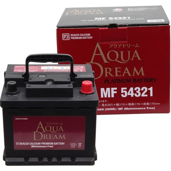 カー用品】AQUA DREAM（アクアドリーム） 輸入車用バッテリー欧州車用 AD-MF 54321 1個（直送品） - アスクル