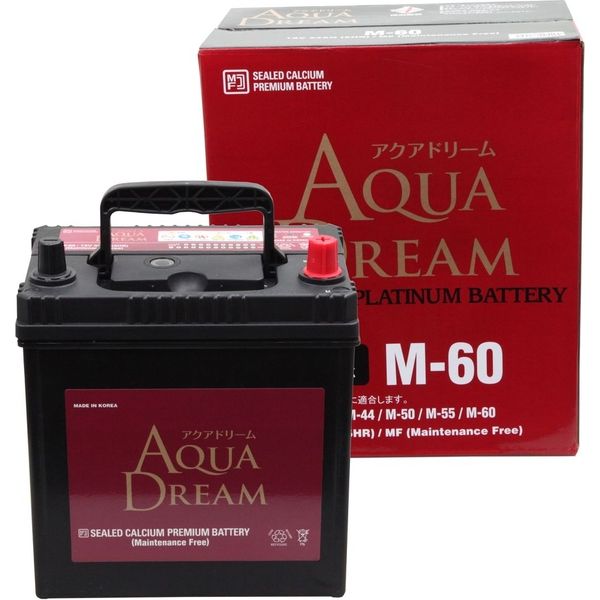 【カー用品】AQUA DREAM（アクアドリーム） 国産車用バッテリーアイドリングストップ車用 AD-MF M-60 1個（直送品）