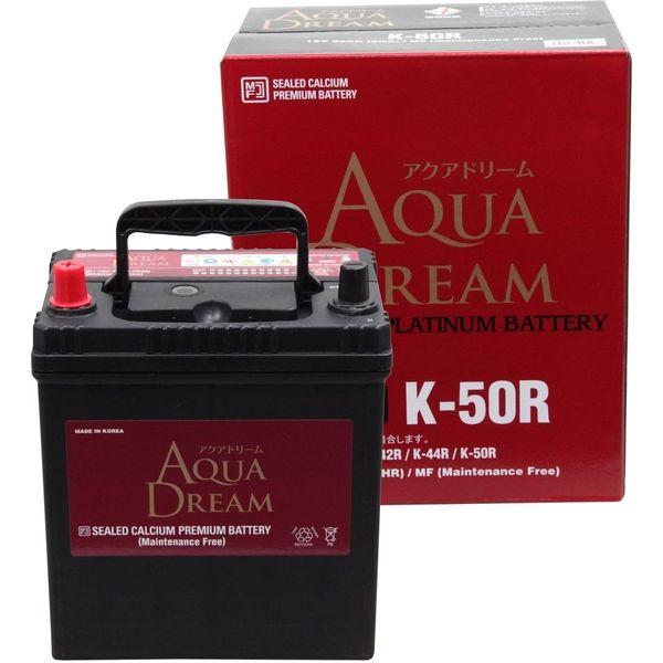 【カー用品】AQUA DREAM（アクアドリーム） 国産車用バッテリーアイドリングストップ車用 AD-MF K-50R 1個（直送品）