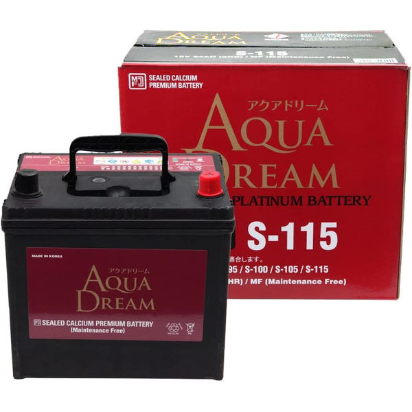 【カー用品】AQUA DREAM（アクアドリーム） 国産車用バッテリーアイドリングストップ車用 AD-MF S-115 1個（直送品）