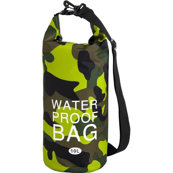 アイ・エス 防水カモフラージュバッグ　１０L　グリーン WPBー１０LーGR 1パック（直送品）