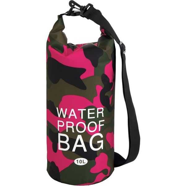 アイ・エス 防水カモフラージュバッグ　１０L　ピンク WPBー１０LーPK 1パック（直送品）