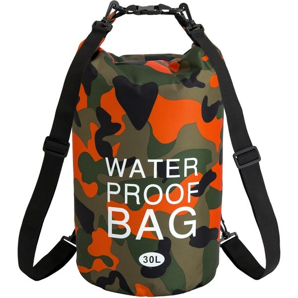 アイ・エス 防水カモフラージュバッグ　３０L　オレンジ WPBー３０LーOR 1パック（直送品）