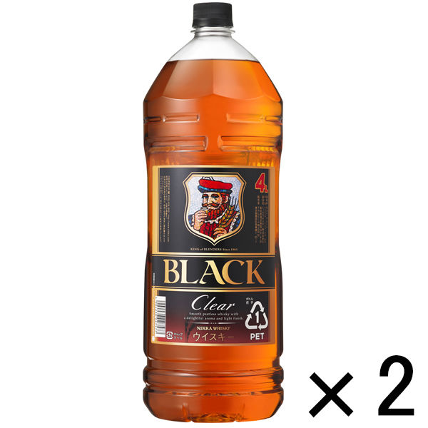 アサヒ ブラックニッカクリア ペット 4L 1セット（2本） ウイスキー 