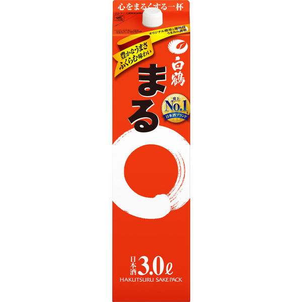 白鶴 まる パック 3L 1セット（1本×4） 日本酒 - アスクル