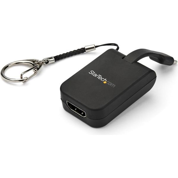 Startech.com 携帯型USB Type-C-HDMIアダプタ クイックコネクト・キーチェーン対応 4K/30Hz対応 CDP2HDFC 1個