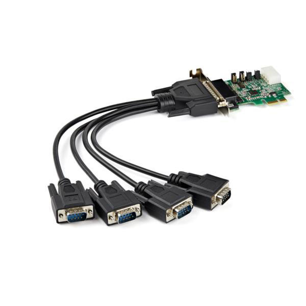 シリアルアダプターカード／PCIe／4ポート／ロープロ対応　PEX4S953LP　1個　StarTech.com（直送品）