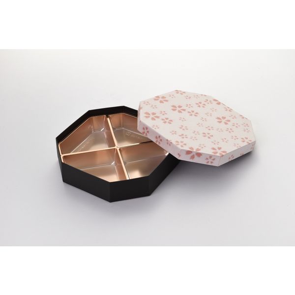 瑞光明 料理・弁当箱　和膳　八角形　O-839　5K-4赤金 【100組】 v1320nz8o839g 1ケース(100組入)（直送品） 30,978円