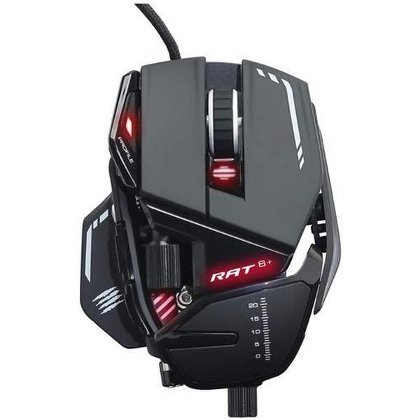 MAD CATZ R.A.T. 8+ 有線ゲーミングマウス 黒 MR05DCINBL000-0J 1台（直送品）