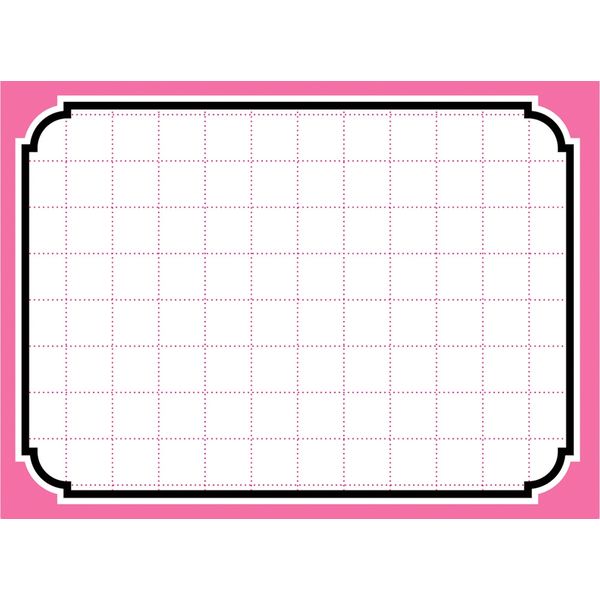 ササガワ ＰＯＰ用紙 大 ピンク枠 12-2052 1冊 【100枚袋入】（取寄品）