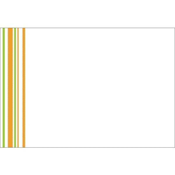 ササガワ ショーカード 大 ライン 橙緑 17-6354 1セット：250枚 【50枚袋入×5冊箱入】（取寄品）