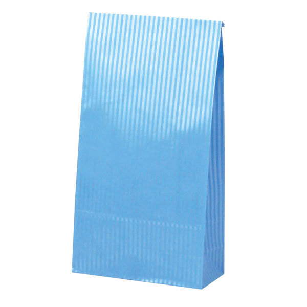 ササガワ ギフトバッグ 角底袋２０Ｐ ブルー 50-4411 1セット：100枚 【20枚袋入×5冊袋入】（取寄品）