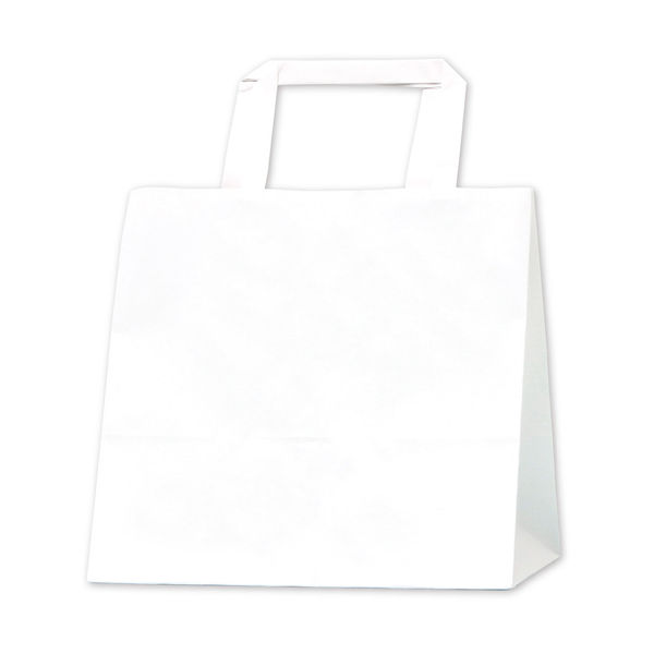 ササガワ 手提げバッグ １０Ｐ白無地 平小 50-6510 1包 【10枚袋入】（取寄品）
