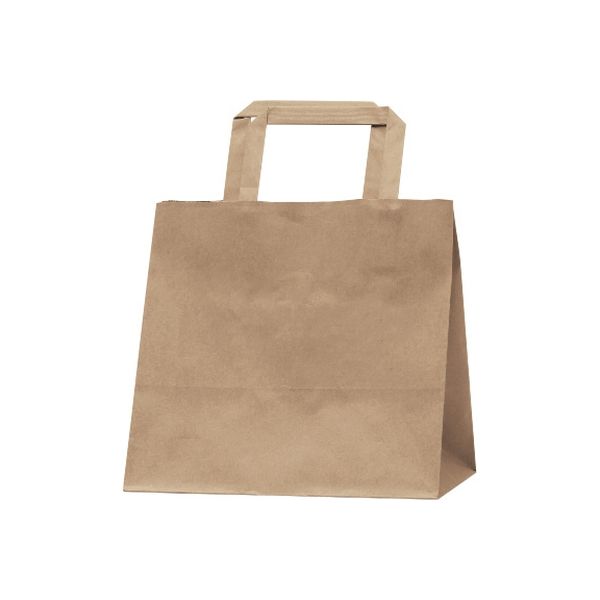 ササガワ 手提げバッグ １０Ｐ未晒 平小 50-6511 1包 【10枚袋入】（取寄品）