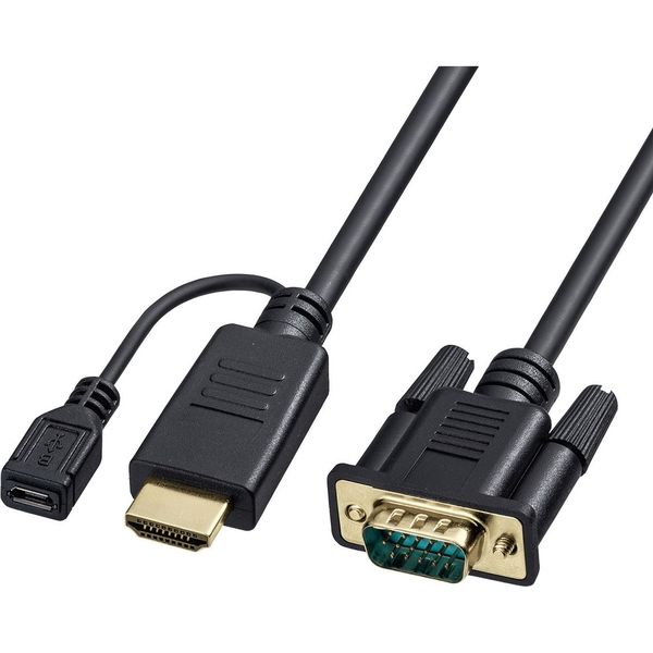 サンワサプライ HDMI-VGA変換アダプタケーブル ブラック 3m KM-HD24V30 ...
