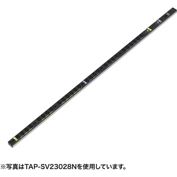 延長コード 電源タップ 3m IEC C13 8個口 ブラック TAP-SV2308N サンワサプライ 1個（直送品）